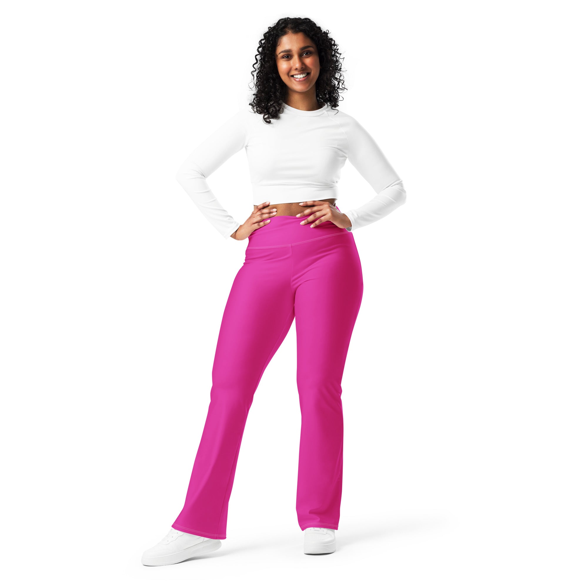 Shocking Magenta Flare Leggings